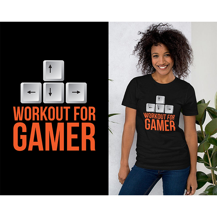 Workout for gamer - t-shirt