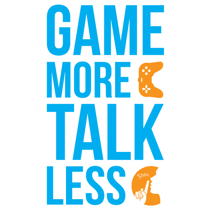 Game more talk less - t-shirt - Billede 2