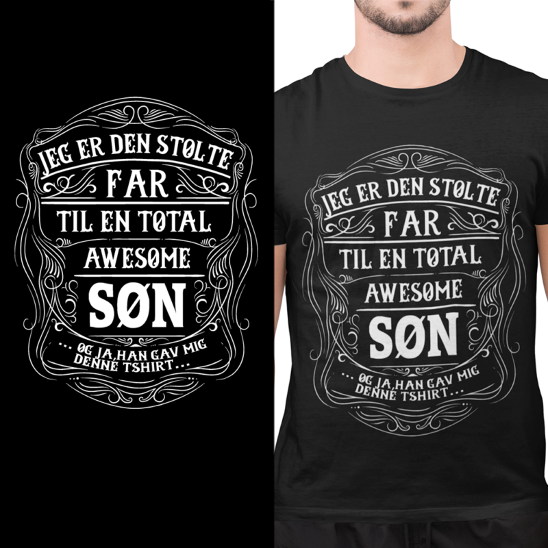 Jeg er den stolte far til en total awesome søn - t-shirt