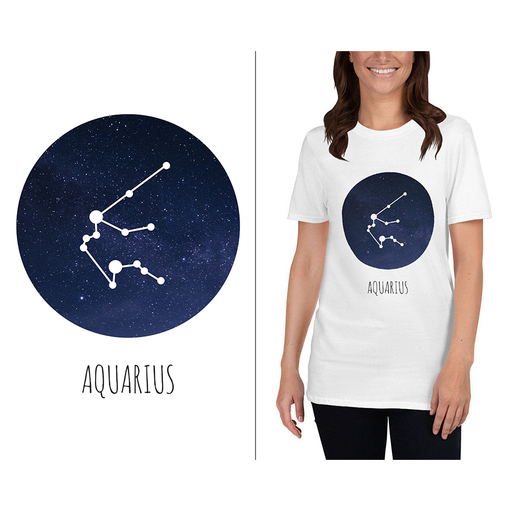 Aquarius stjernetegn - t-shirt