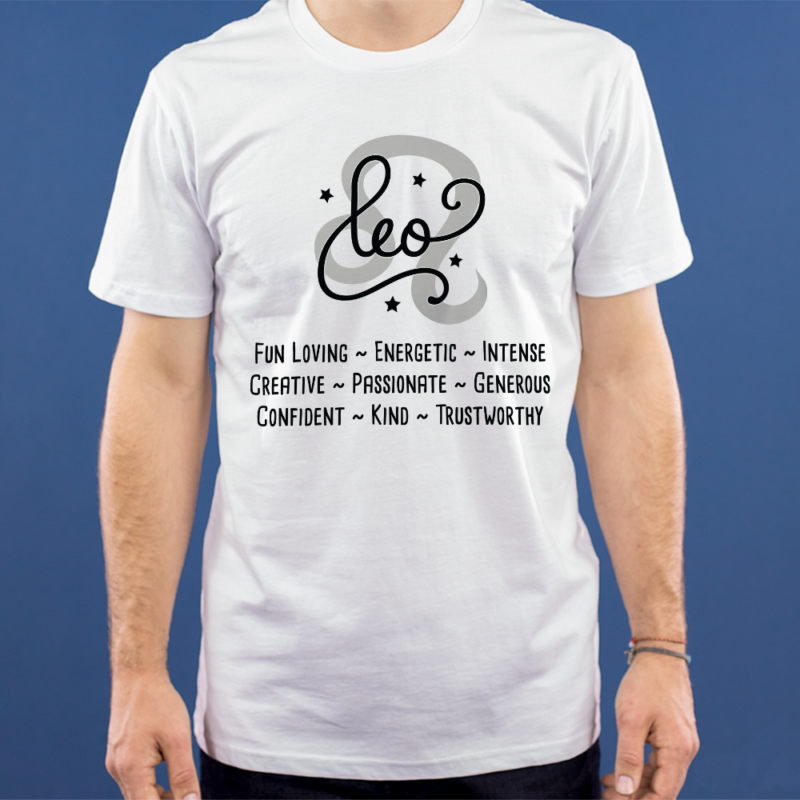 Leo stjernetegnstekst - t-shirt