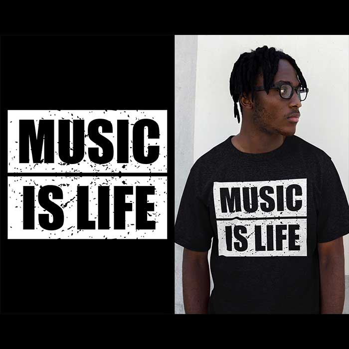 Music is life - t-shirt