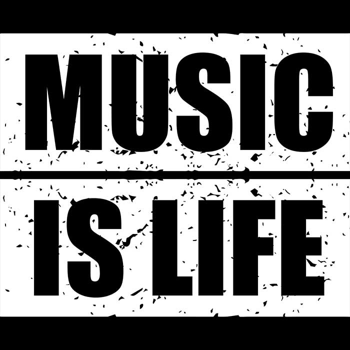 Music is life - t-shirt - Billede 2