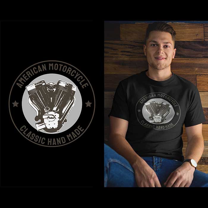 American Motorcycle - Classic Hand Made - t-shirt