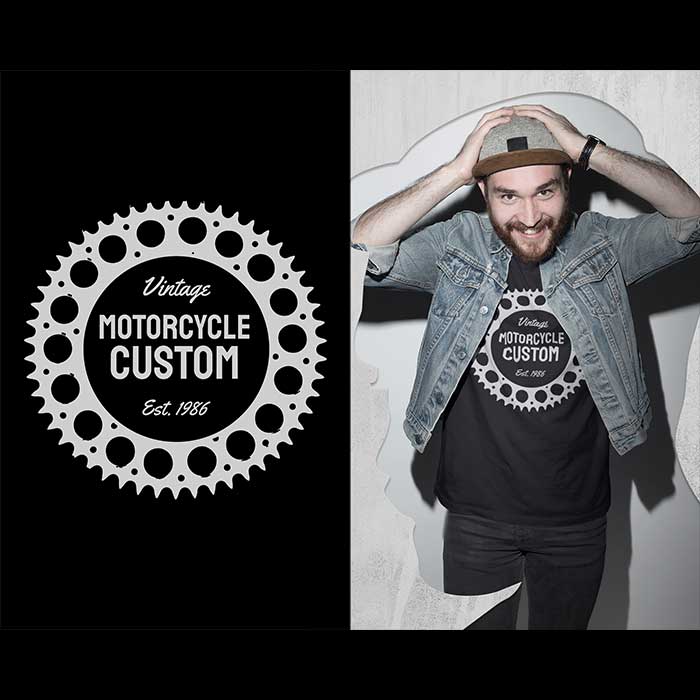 Vintage Motorcycle Custom - t-shirt