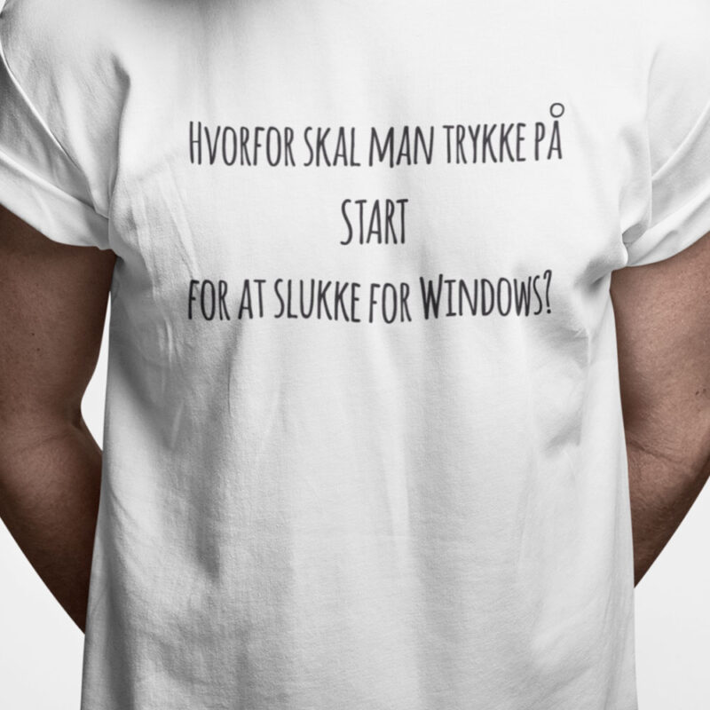 Hvorfor skal man trykke på START for at slukke Windows?