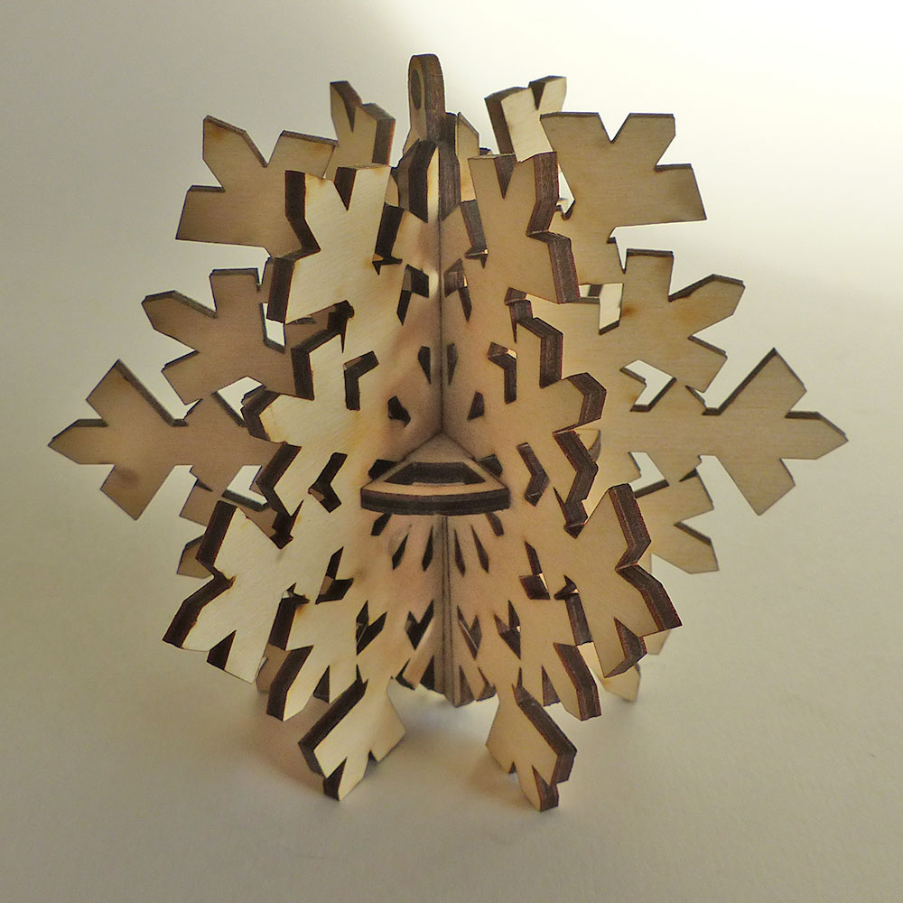 3D snefnug – juletræspynt – Design 6