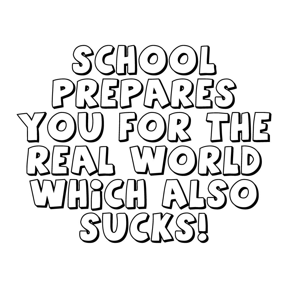 School prepares you for the real world which also sucks! - Billede 2