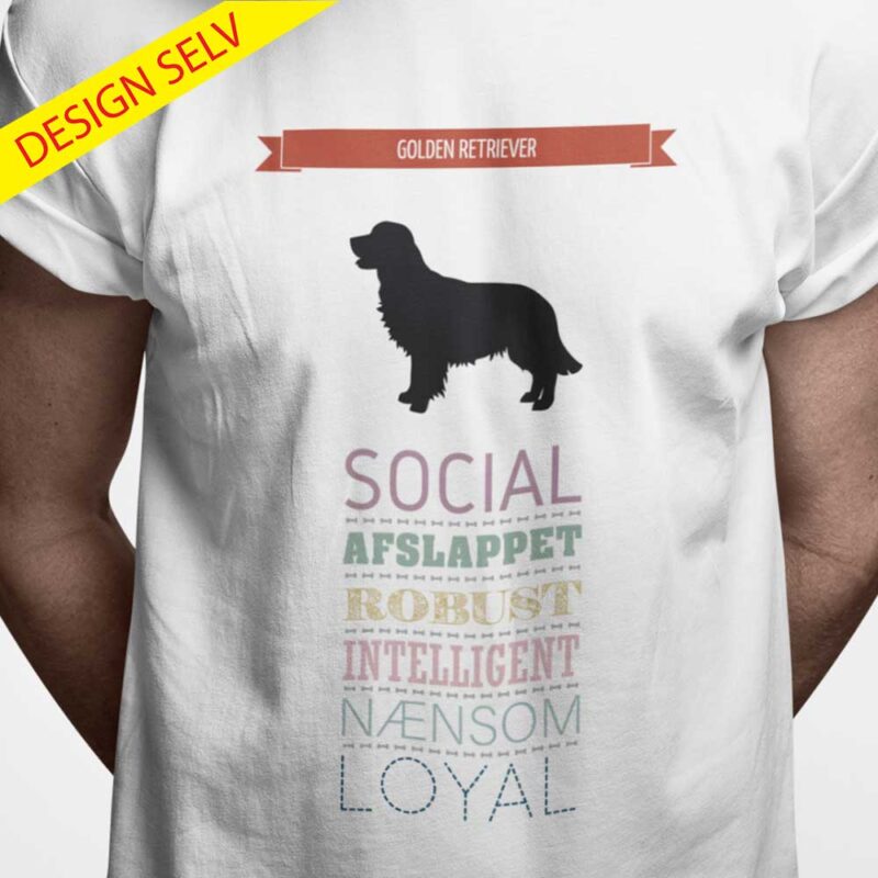 T-shirt Golden Retriever - Design Selv