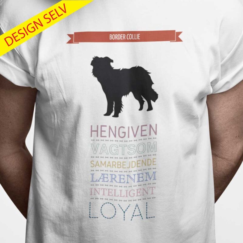 T-shirt Border Collie - Design Selv