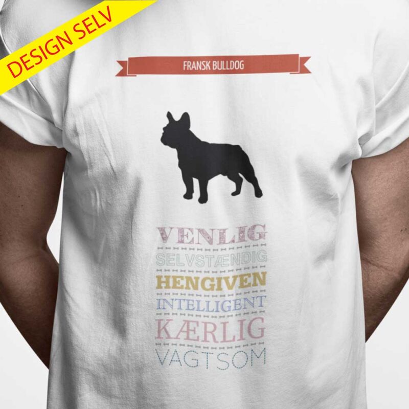 T-shirt Fransk Bulldog - Design Selv