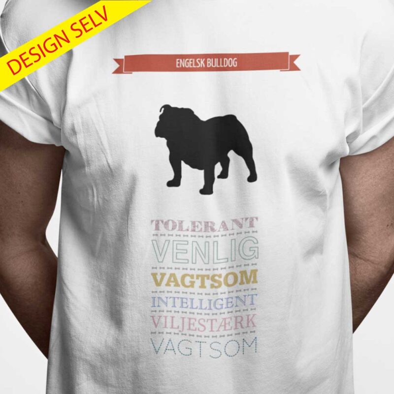 T-shirt Engelsk Bulldog - Design Selv