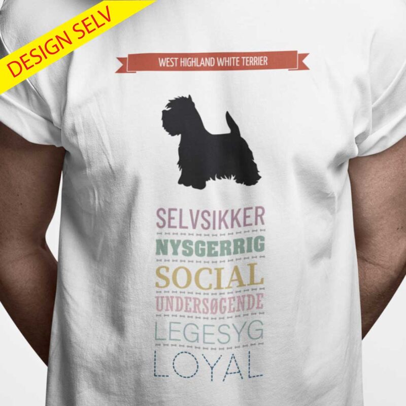 T-shirt West Highland White Terrier - Design Selv