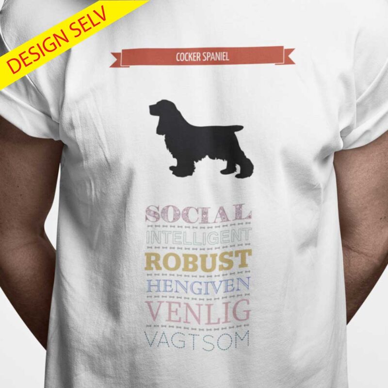 T-shirt Cocker Spaniel - Design Selv