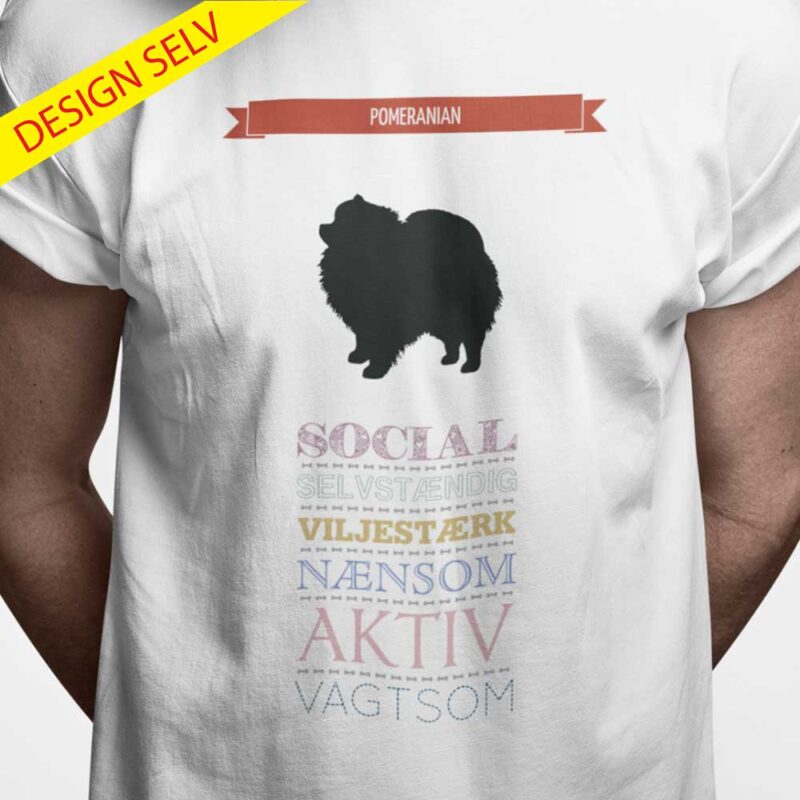 T-shirt Pomerain - Design Selv