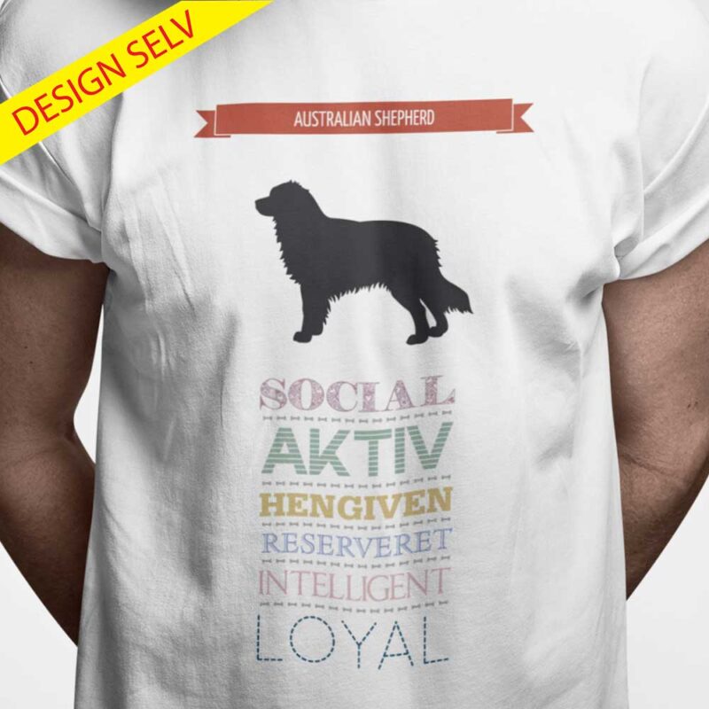 T-shirt Australian Shepherd - Design Selv