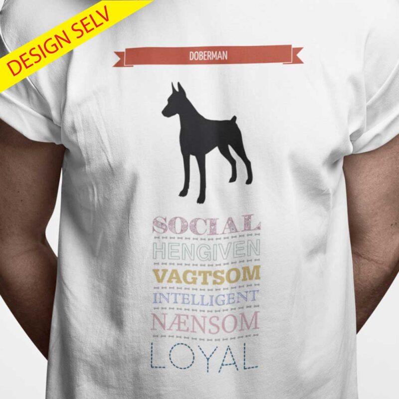 T-shirt Doberman - Design Selv