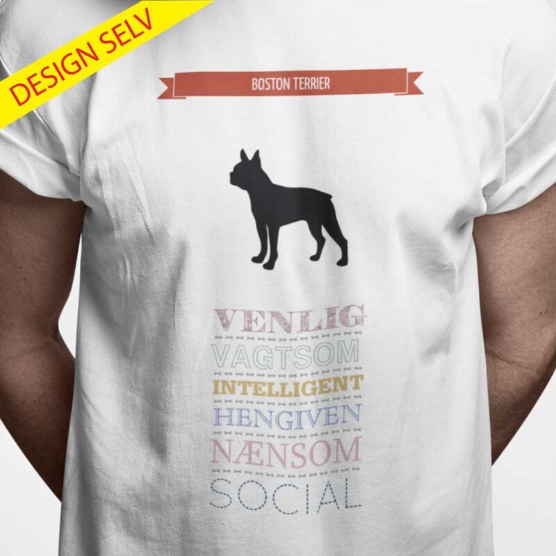 T-shirt Boston Terrier - Design Selv