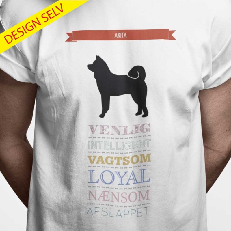T-shirt Akita - Design Selv