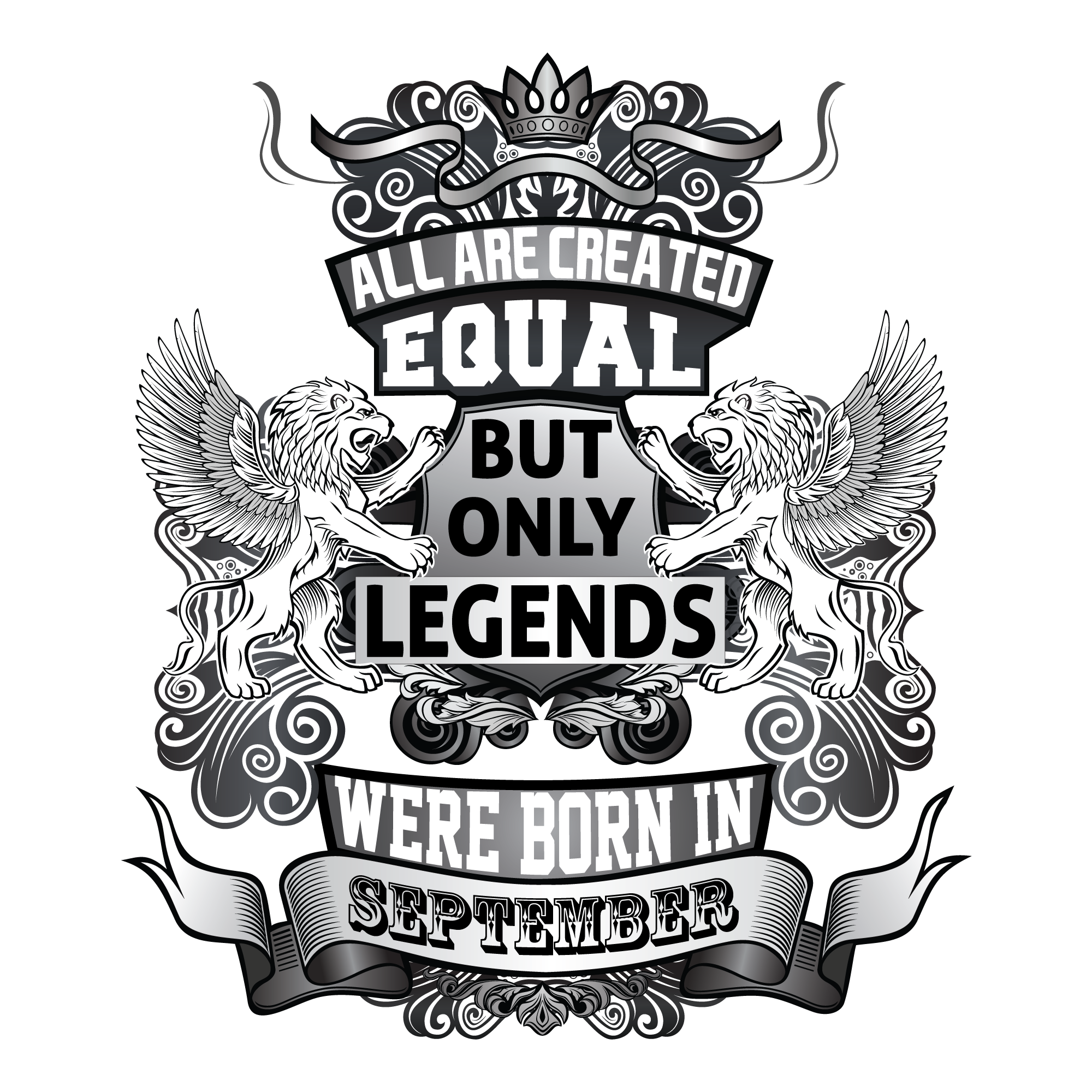 Krus - All are created equal bul only legends were born in SEPTEMBER - Billede 2