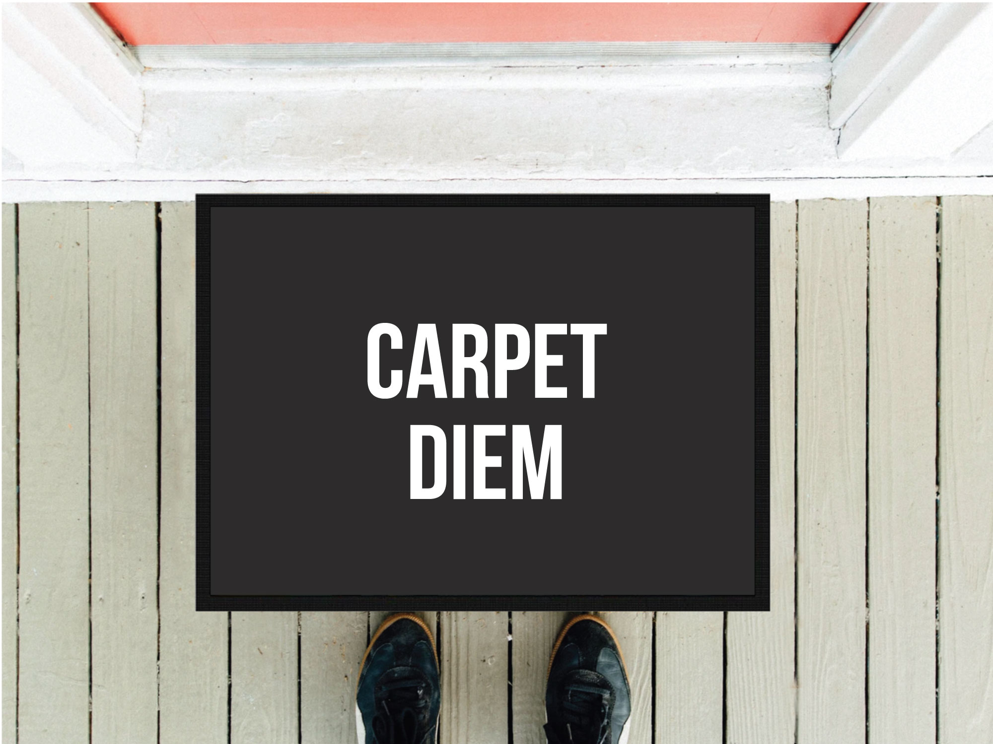 Velkomst dørmåtte: "Carpet Diem"