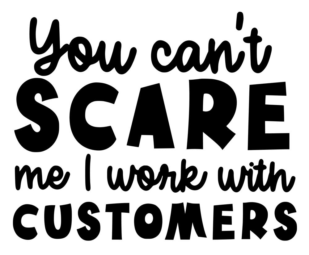 Krus - Kontor krus 42 - You can't scare me I work with customers - Billede 2