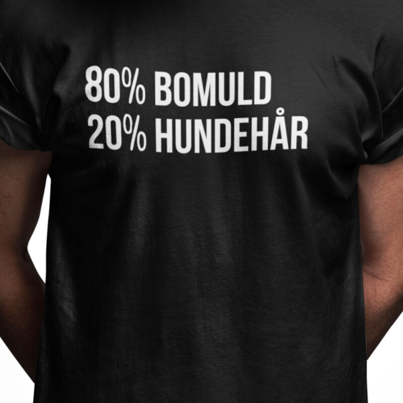 80% bomuld 20% hundehår