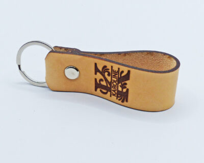 Split Monogram Nøglering i læder -  DESIGN SELV - Billede 3