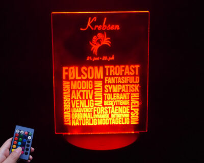 3D LED Lampe - Stjernetegn: Krebsen - Billede 3