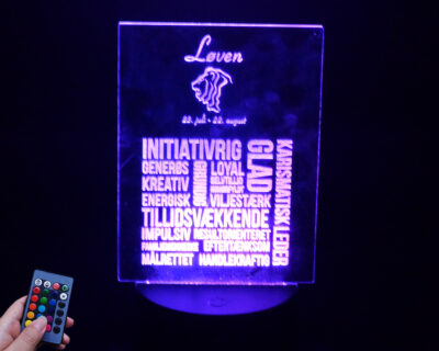 3D LED Lampe - Stjernetegn: Løven - Billede 3