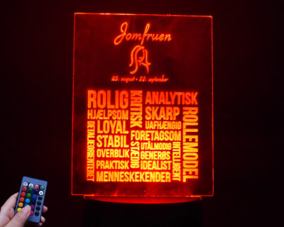 3D LED Lampe - Stjernetegn: Jomfruen - Billede 3