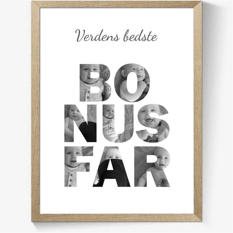 Verdens Bedste Bonusfar Fotocollage - Design selv