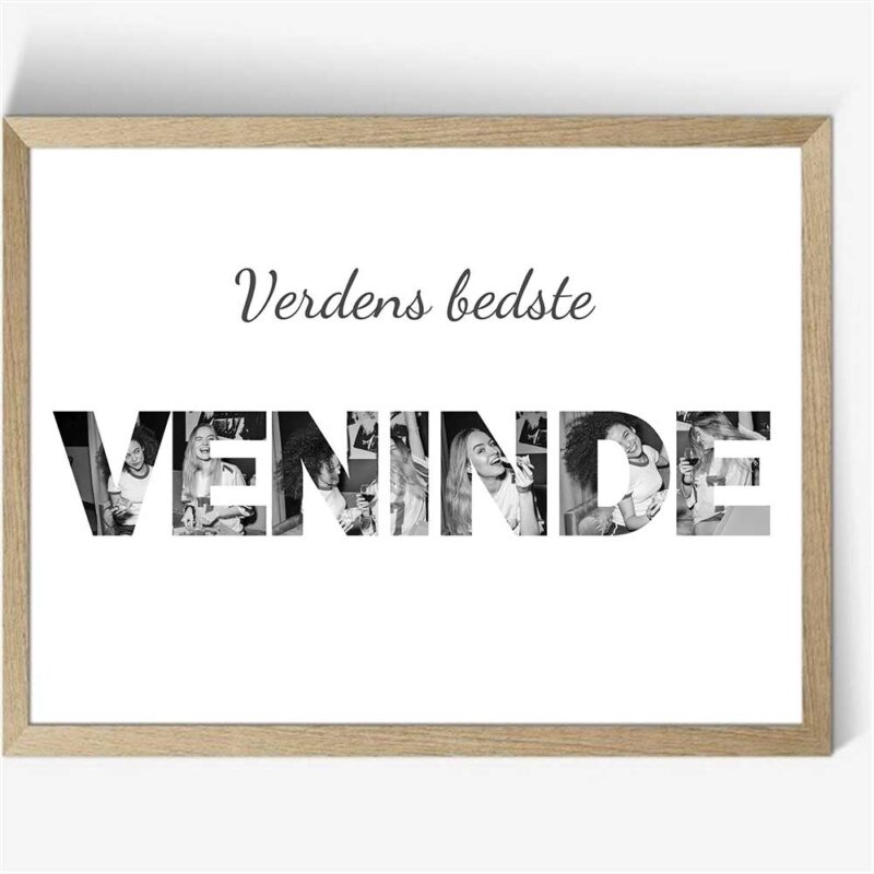 Verdens Bedste Veninde fotocollage - Design selv