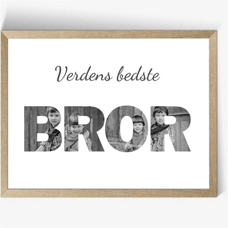 Verdens Bedste Bror fotocollage - Design selv