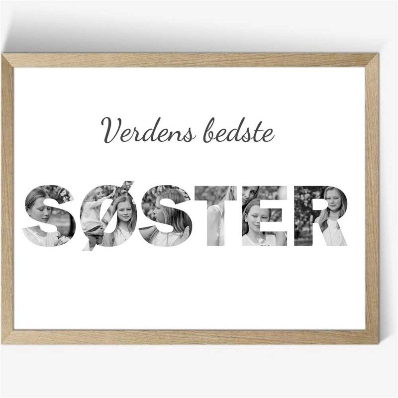 Verdens Bedste Søster fotocollage - Design selv