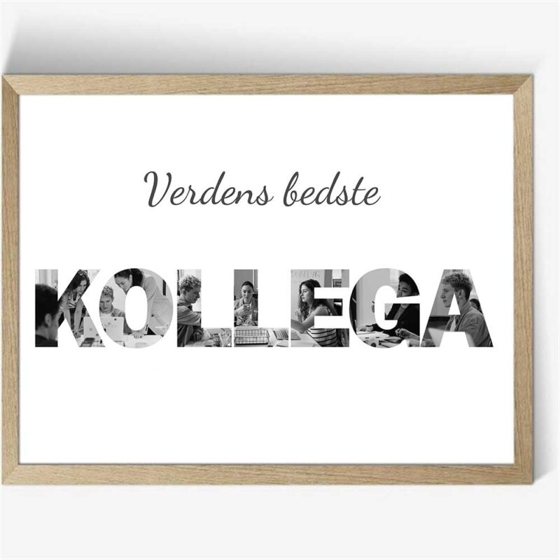 Verdens Bedste kollega fotocollage - Design selv
