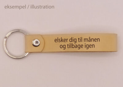 Personlig Nøglering i læder - DESIGN SELV - Billede 7