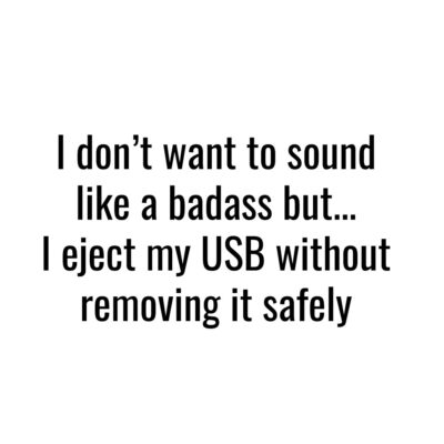 Alternative view of I don't want to sound like a badass but...