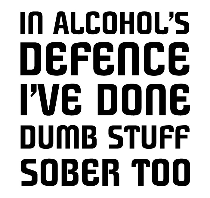 In alcohol's defence I've done dumb stuff sober too - Billede 2
