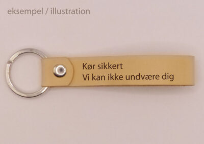 Personlig Nøglering i læder - DESIGN SELV - Billede 5