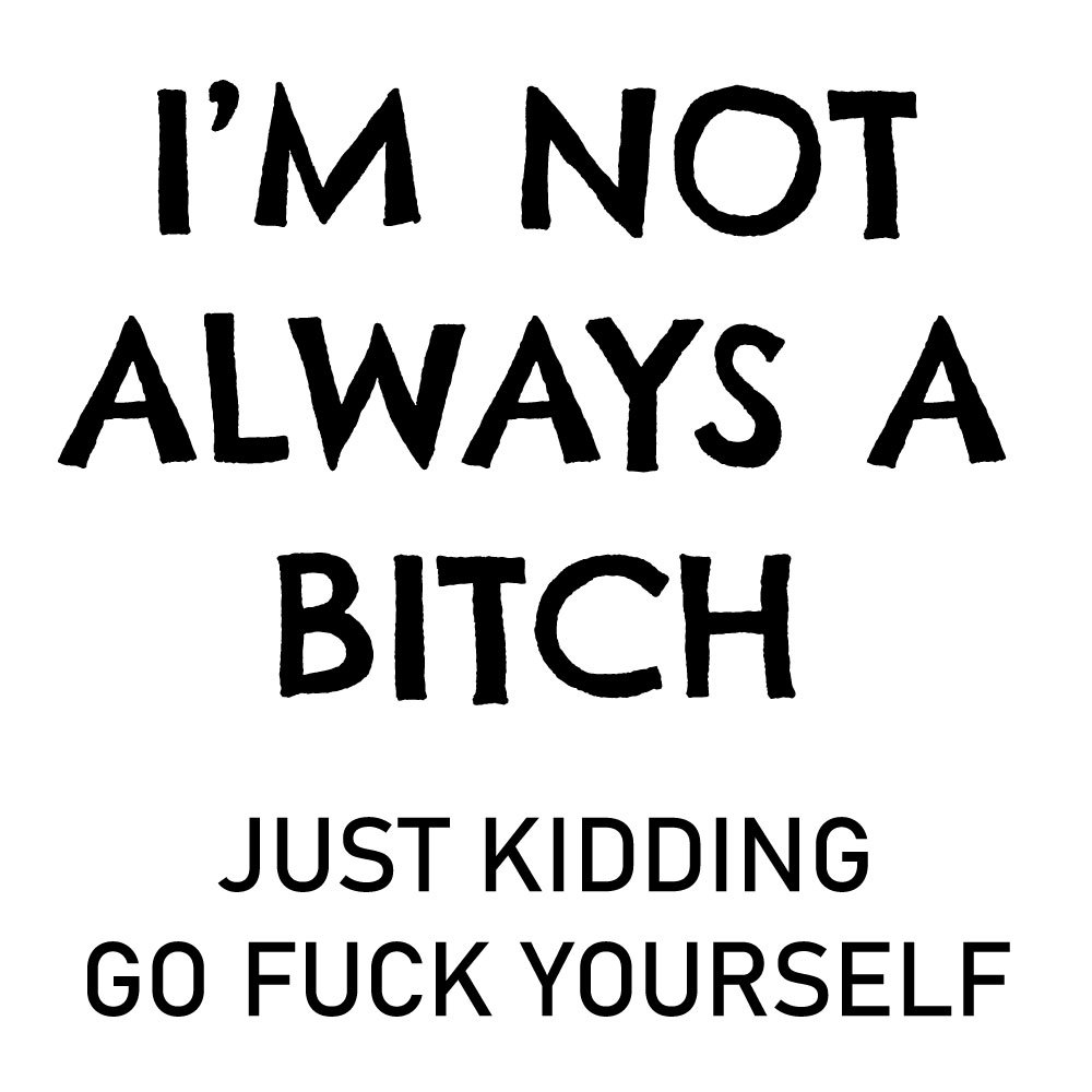 I'm not always a bitch - just kidding go fuck yourself - Billede 2