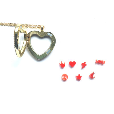 What's in your heart - Hjerte m/ rhinestensbesætning - Guldfarvet - Billede 3