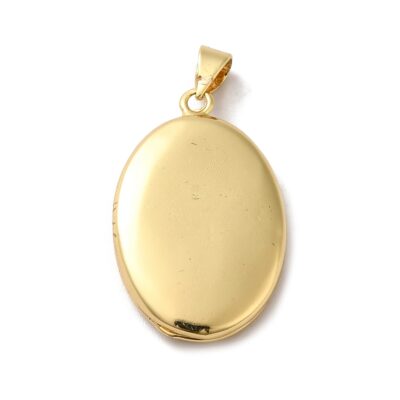 Oval Medaljon inkl. 2 billeder - med tekst. "11:11" - guldfarvet - Billede 3