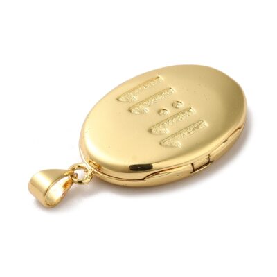 Oval Medaljon inkl. 2 billeder - med tekst. "11:11" - guldfarvet - Billede 4