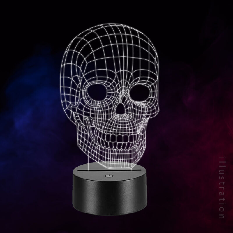 3D LED Lampe - Skull