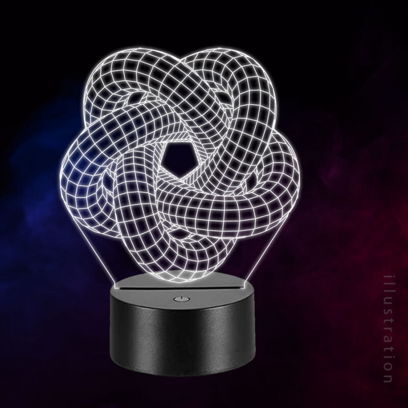 3D LED Lampe - Geometrisk figur 5