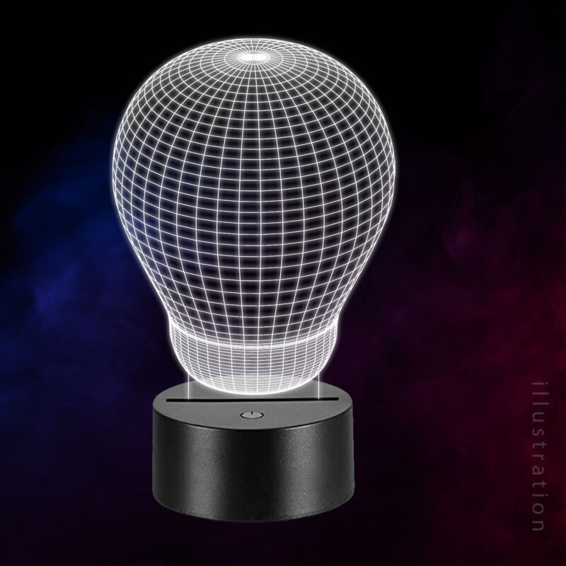 3D LED Lampe - El pære 2