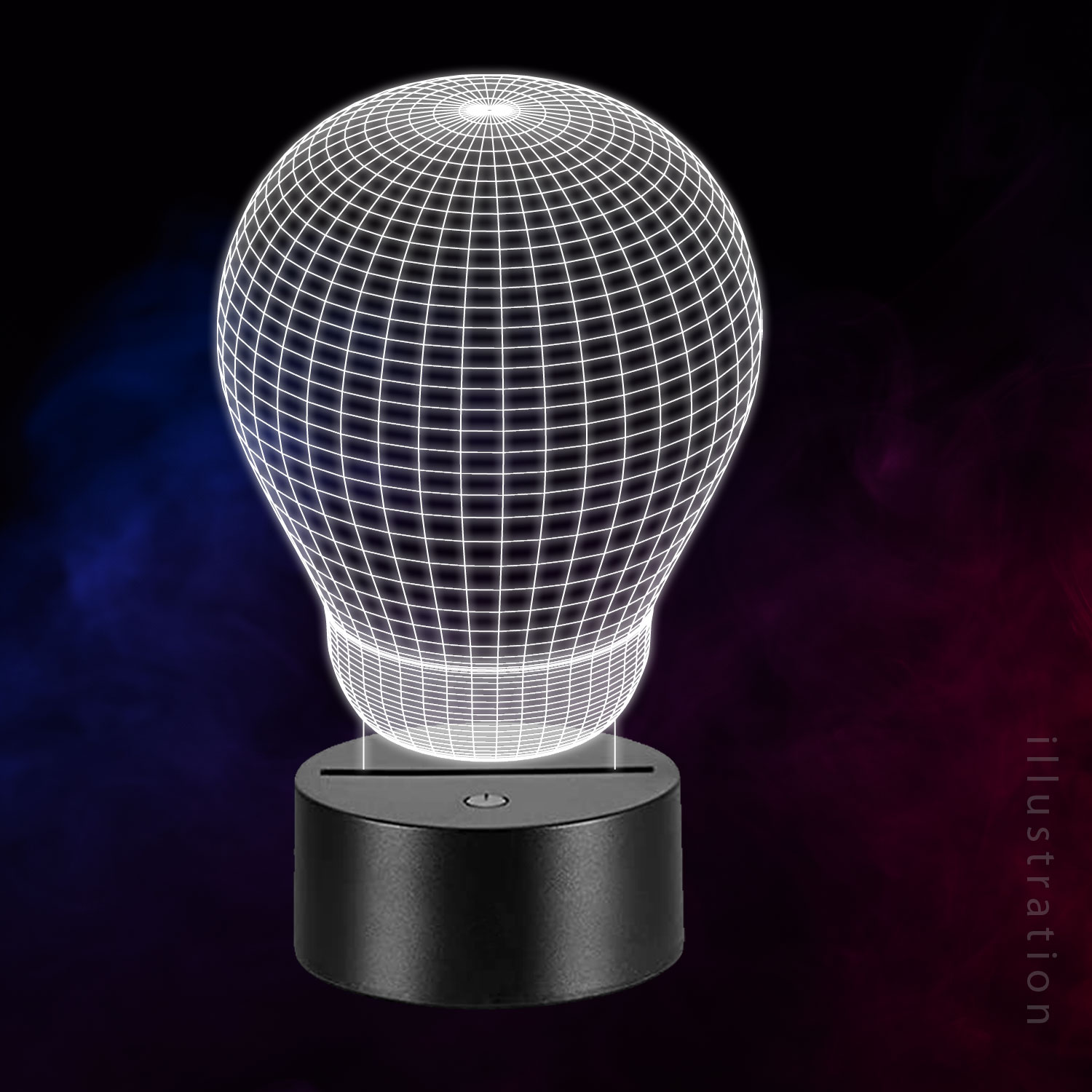3D LED Lampe - El pære 2