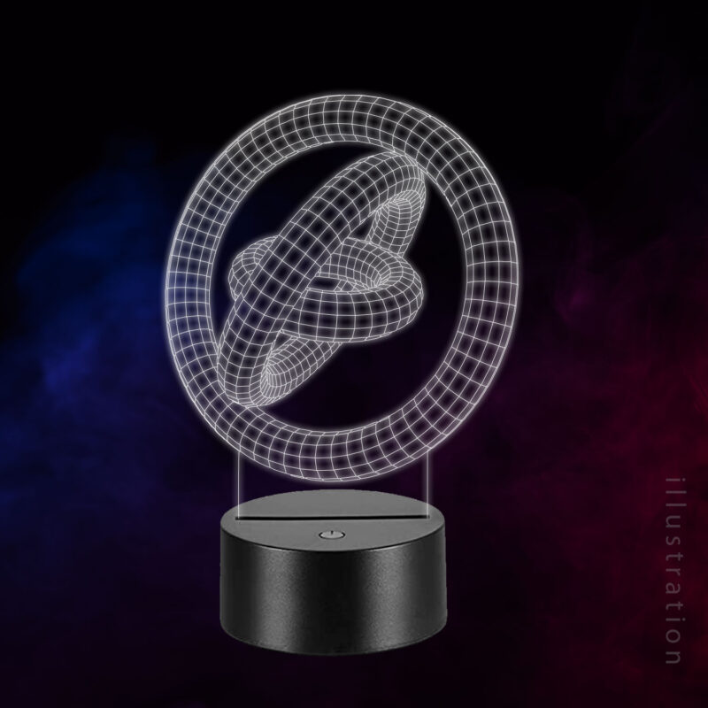 3D LED Lampe - Geometrisk figur 7