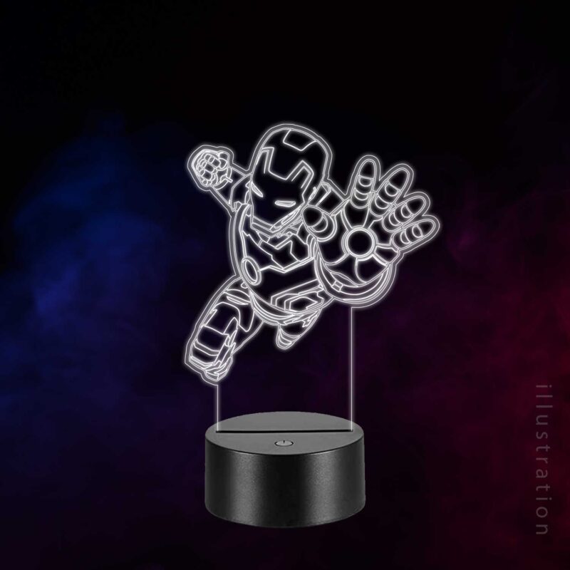 3D LED Lampe - Ironman